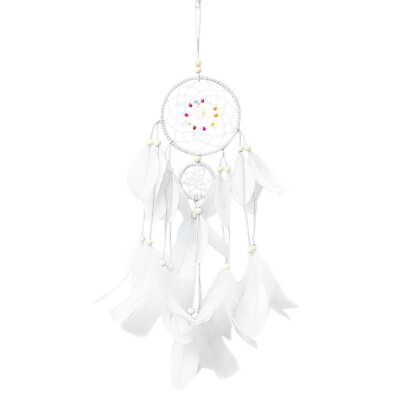 

Gobestart Hand made Dreamcatcher Feathers Night Light Car Wall Hanging Room Home Decor