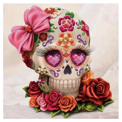 

5D DIY Special Shaped Diamond Painting Ethnic Skull Cross Stitch Embroidery