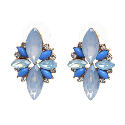 

AOTEMAN 8 Colors New 2019 Fashion HOT Women Stud Earrings Crystal Vintage Korean Earrings For Women Jewelry Wholesale