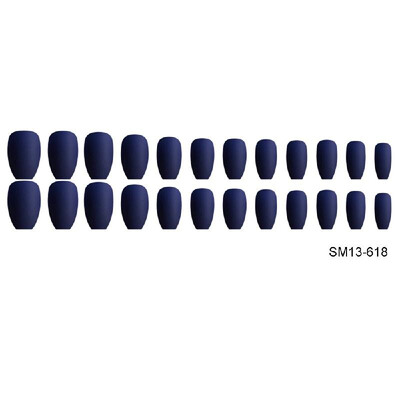

24pcs Colorful Coffin Nails Matte False Nails Frosted Press On Nails Full Cover Medium Ballerina Artificial Nails Art Tips