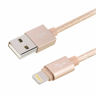 

iPhone Cable 1Pack Nylon Braided Syncing&Charging USB Cable with Ultra Compact Connector Head for for iPhone iPad