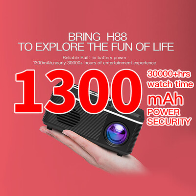 

1080P Mini HD Projector 30 Lumen Portable LED Light USB AV Port For Office Home Theater Outdoor