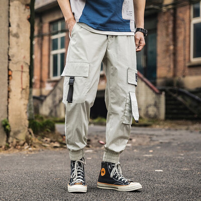 

ZHUO DENG NU Mens overalls Loose harem pants