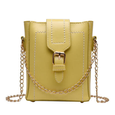 

Solid Color Shoulder Bag Women Clutch PU Leather Chain Crossbody Mini Bags