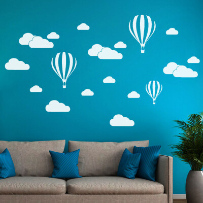 

Gobestart DIY Large Clouds Balloon Wall Decals Childrens Room Home Decoration Art