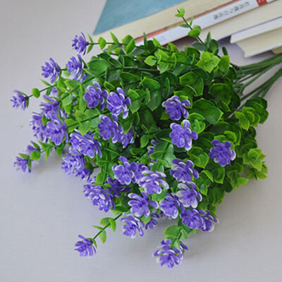 

FUNNYBUNNY 5PCS Artificial Flowers Outdoor Red UV Resistant Plants Plastic Fake Window Box Wholesale