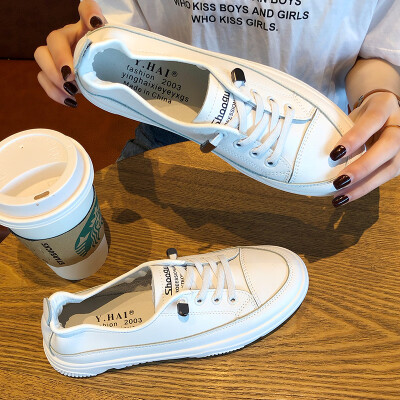 

Korean version ins small white shoes female Baitaxia thick sole sport sneakers studentsbasic shoes