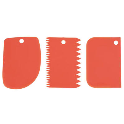 

3pcs Cake Scraper Fondant Decor Tool Blade Cake Cream Smoother Spatula