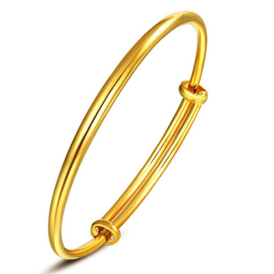 

Gold Color Bracelets Fashion Minimalism Delicate Circular Tube Flexible Bangle Fine Jewelry For Female