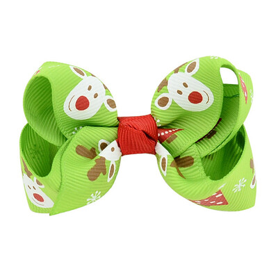 

1 pc 315 Inch Christmas Grosgrain Ribbon Bows Clip Snow Pinwheel Hair Clips Hair Pin Accessories