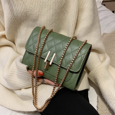 

Fashion retro rhombic chain bag texture shoulder bag Sen small bag female 2019 new wave Korean version of the Messenger bag