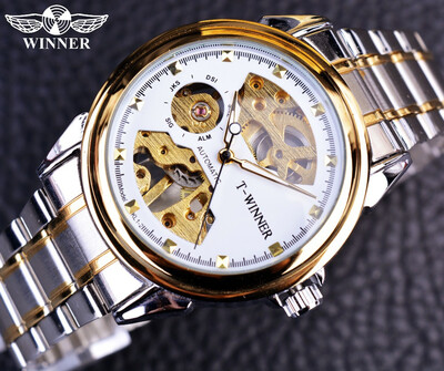 

T-WINNER hollow mens manual mechanical watch male manual mechanical watch Mechanical Man Watch