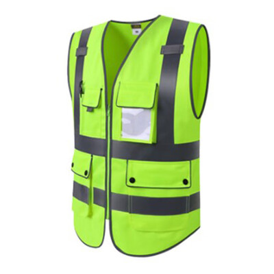 

Breathable Reflective Fluorescent Vest Outdoor Work Safety Multi Pockets