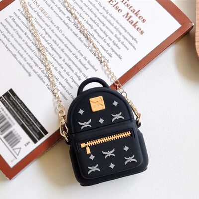

3 D Tide Brand Bag With Chain Design Silicone Protective Earphone Case For Apple Air podsAir pods Is Not Included