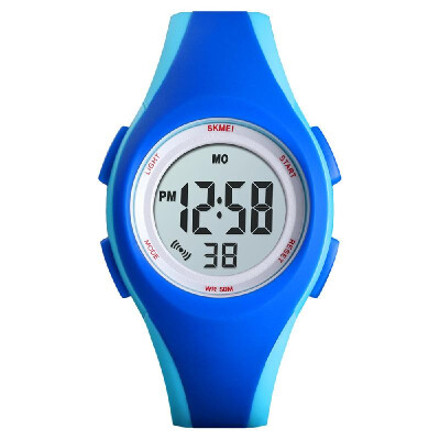 

SKMEI 1459 Luminous 5ATM Waterproof Digital Childrens Sports Watch Alarm Calendar Week Date Hour Wristwatch for Teenager with PU