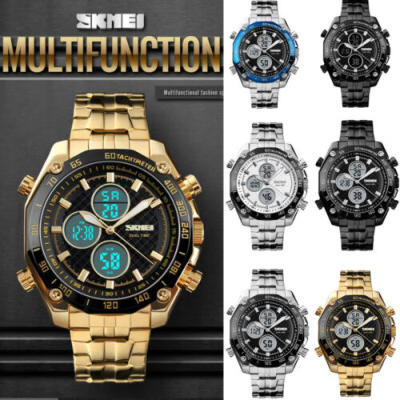 

6 Colors Waterproof Sports Dual Time Watch Shock Resistant Men Electronic Watch