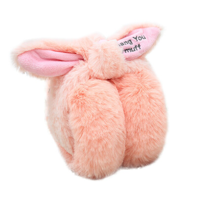 

Women Fashion Cute Earmuffs Ear Cover Outdoor Winter Warm Soft Plush Earwarmer Bowknot Design Rabbit Ears Folding Ear Muff