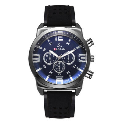 

Men Leisure Fashion Business Quartz Watch Leather Strap Analog Wristwatch