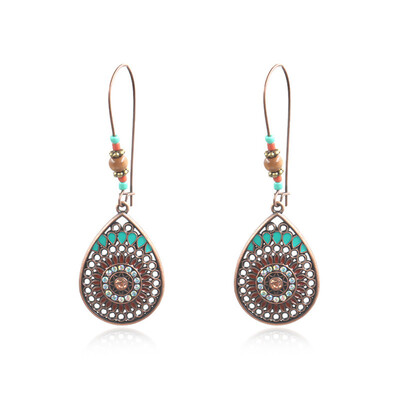 

Dangle Earring Flower Hollow Drop-Shaped Drop Oil Long Earring For Women Fashion Jewelry Accessories Gifts
