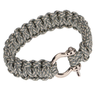 

Multi-color Paracord Parachute Cord Outdoor Emergency Quick Release Survival Bracelet with U buckle