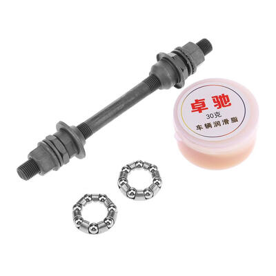 

Stainless Steel Mountain Bike Rear Hub Axle 2 Caged Ball Bearings Grease