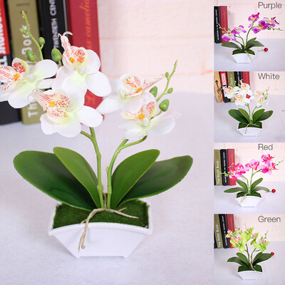 

Artificial Simulated Butterfly Orchid Flower Real Touch Potted Plant Home Decor