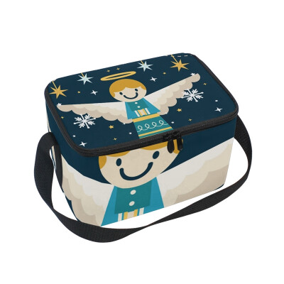 

ALAZA Insulated Lunch Box Angel Boy Lunch Bag for Men Women Portable Tote Bag Cooler Bag