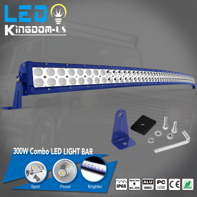 

52 INCH 300W LED CURVED WORK LIGHT BAR FLOOD SPOT COMBO OFFROAD SUV ATV For JEEP