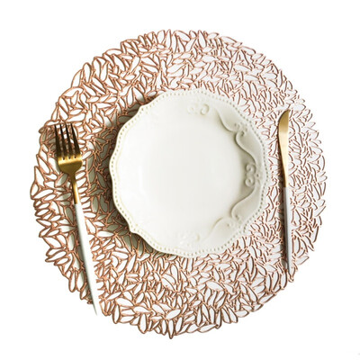 

PVC Insulated Placemat Creative Hollow Sunflower Design Placemats Kitchen Dinner Table Mats PVC Household Table Decoration