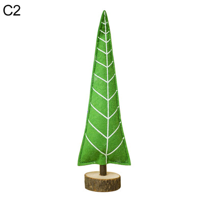 

Mini Christmas Tree Stripe Dot Wooden Home Party Decoration Ornament Kids Toy