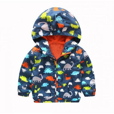 

Kid Boys Children Hooded Waterproof Windbreak Outerwear Rain Coat Jacket Clothes
