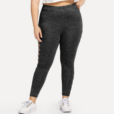 

Gobestart Fashion Womens Plus Size High Waist Elastic Hollow out Sport Fitness Pants