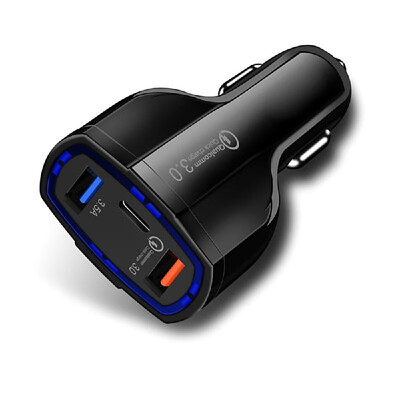 

Quick Car Charger With 2 USB Ports Type-C Fast Charging Travel Charger Adapter Mobile Phone Charger For iPhone Samsung Huawei Xiao