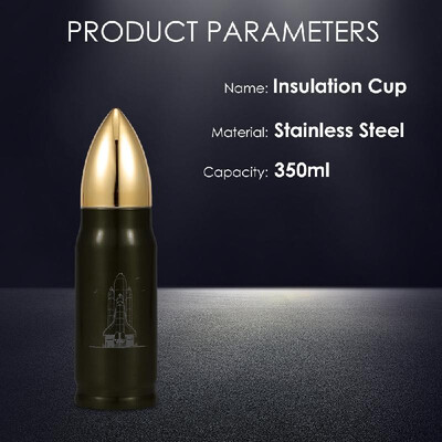 

Water Bottle Stainless Steel 350ml Vacuum Insulated Water Bottle Bullet Shape Travel Cup Keep Warm