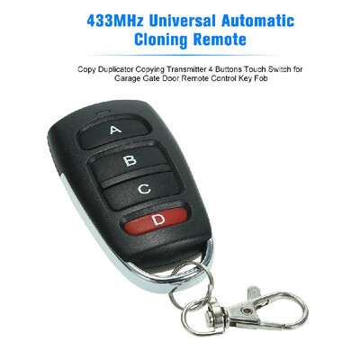 

433MHz Universal Automatic Cloning Remote Control Copy Duplicator Copying Transmitter 2 Buttons Touch Switch for Garage Gate Door