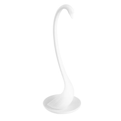 

Elegant Swan Shape Creative Kitchen Soup Ladle Spoon with Small Saucer Dish