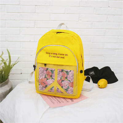 

Schoolbag womens backpack Korean version of ins simple backpack students junior high school girls campus Japanese version of larg