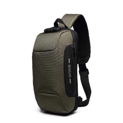 

Men Outdoor Shoulder Bag Water-Resistant Oxford Cloth Chest Pack Fashion Burglarproof Chest Bag