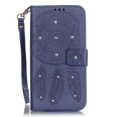 

Campanula Flower Phone Case for Iphone 7 Plus 8 Plus 3D Diamond Design Wallet Cover