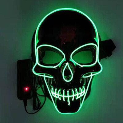 

Skull Mask Halloween Party Masque Masquerade Masks Neon Maske Light Glow In The Dark Mascara Horror Maska Glowing Masker Purge