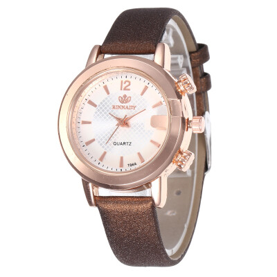 

Fashion bright leather strap ladies watch student simple watch