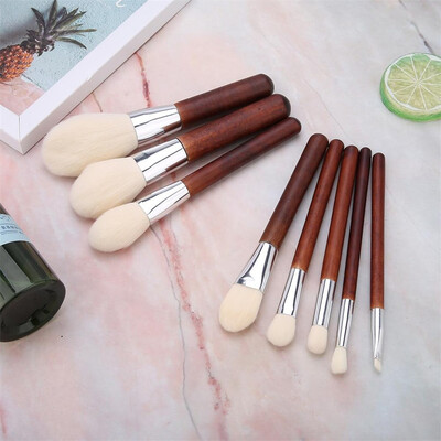 

Toponeto 8 Pcs Beauty Makeup Tools Imitation Mahogany Imitation Wool Makeup Brush Set
