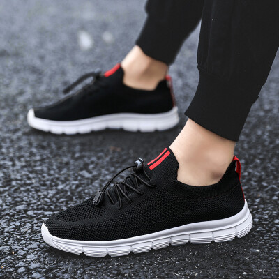 

Mens shoes sports shoes 2019 summer new breathable lightweight flying woven mesh running shoes Korean version of the trend shoes