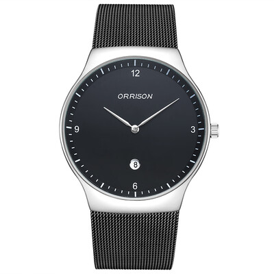 

Thin watch male students Korean fashionable simple business water-proof steel band mens quartz watch