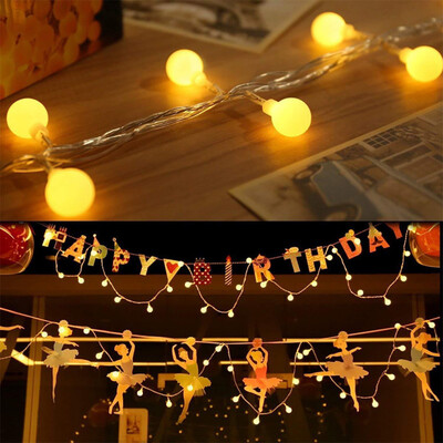 

Gobestart Christmas Tree Fairy Party Lights Battery Box Remote Control White Ball Light