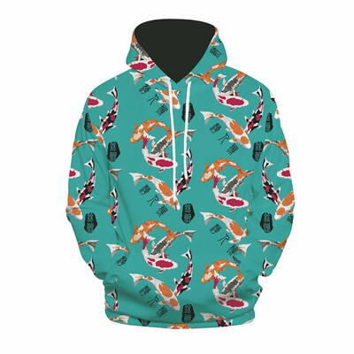

Toponeto Mens Autumn Spring Fashion 3D Printing Hoodie Hooded Loose Long Sleeve Top