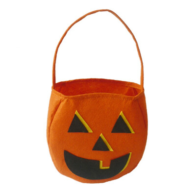 

Cute Cartoon Felt Halloween Tote Bag With Handle Gift Candy Treat Bags PumpkinWhite GhostBlack Cat