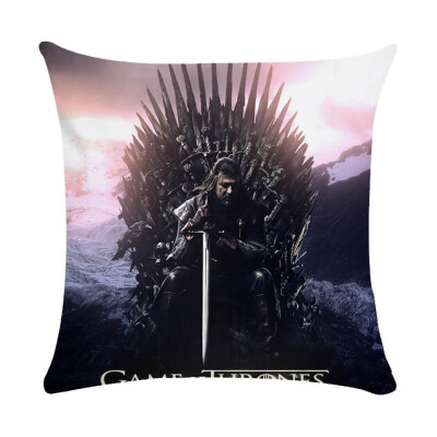 

18" Square Game of Thrones Cotton Linen Home Decorative Throw Pillow Case Cushion Cover 45cm45cm