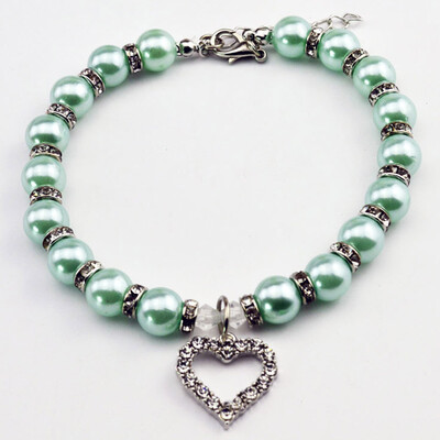 

Fashion Pet Puppy Dog Cat piggy Pearl Necklace Pet Accessories Love Pendant Pets Dogs Cats Collar & Jewelry