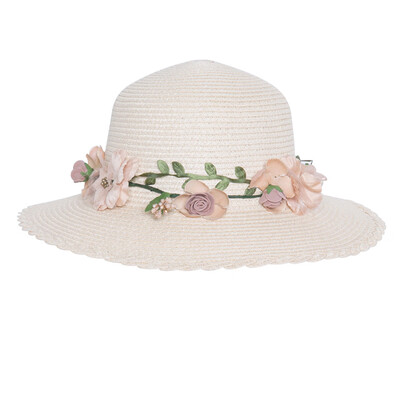 

Womens Sun Hat Foldable Large Wide Brim Straw Crocheted Straw Hat Summer Beach Cap Wide Brim Fedora Dress Cap Cover UV Protection